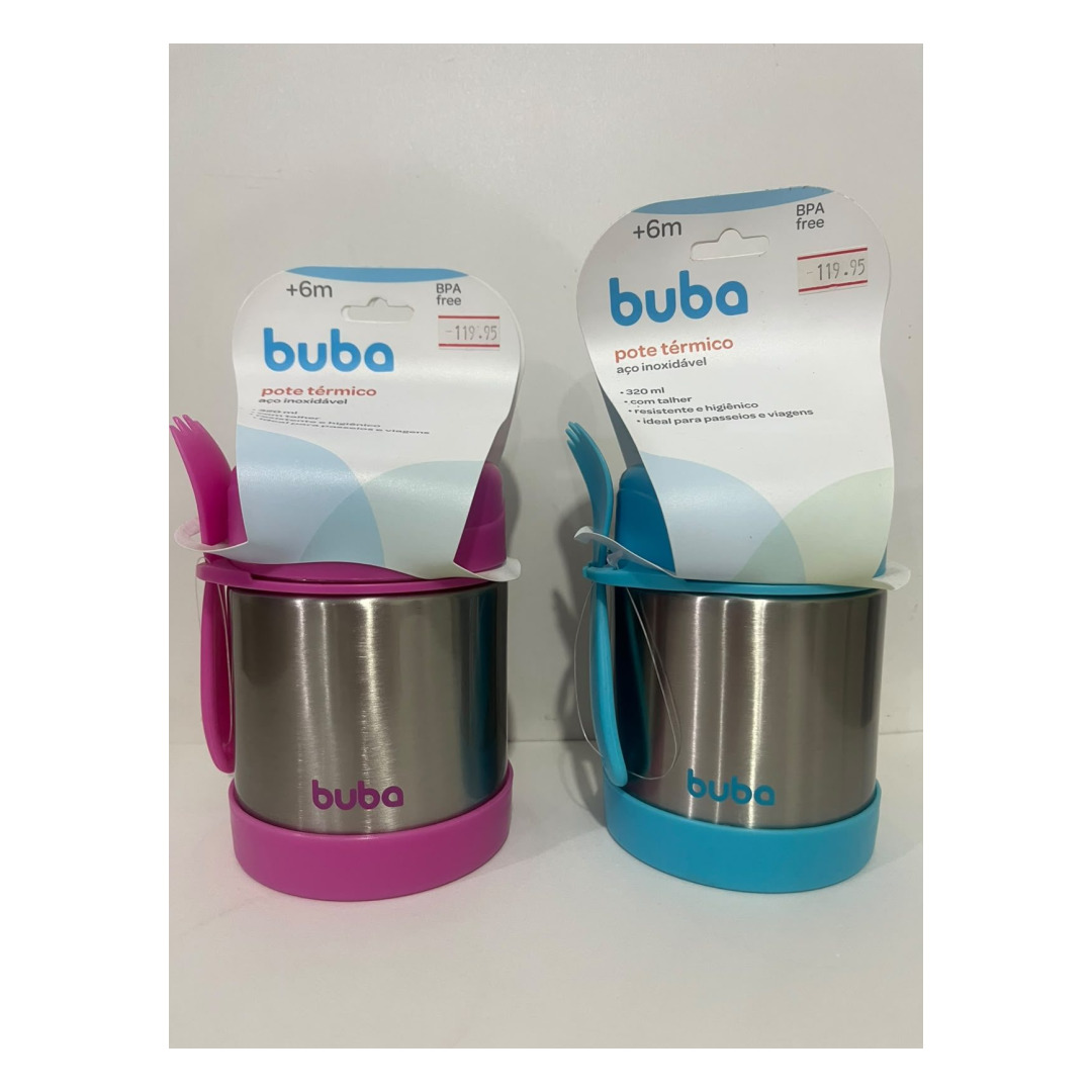 Pote Térmico Inox Buba com Talhere - 300 ml - BPA Free