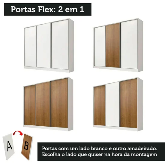 Guarda-Roupas Compacto de Branco